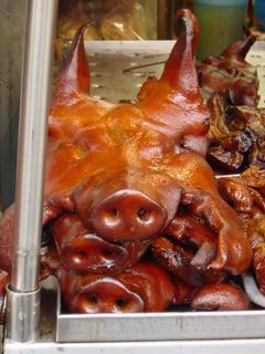 pig's head in Chinatown, Bangkok